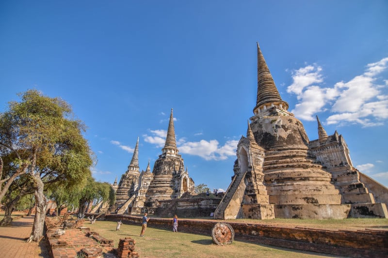 les ruines d'Ayutthaya